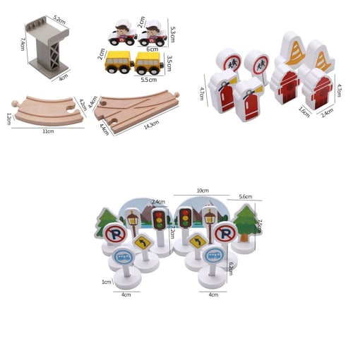 لعبة مسارات المدينة الخشبية - قطار المدينة 80 قطعة...