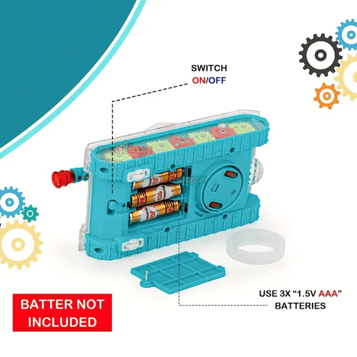 لعبة دبابة التروس بالتصميم الشفاف دوران 360 درجة م...
