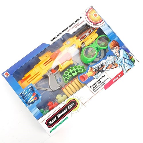 لعبة مسدس نيرف مقاس 18 بوصة مع طلقات اسفنجية ناعمة...