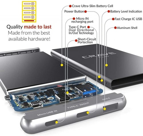 بطارية كريف بلس متنقلة 10000 ملي امبير بور بانك