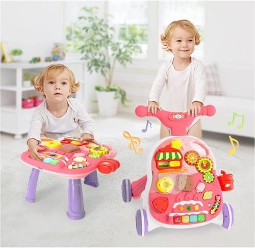 مشاية اطفال مع لوحة انشطة تعليمية مبكرة، 2 في 1 ,...