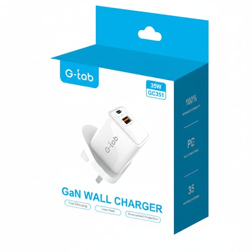 شاحن جداري جي تاب G-Tab GC351 بتقنية غان 35 واط وم...