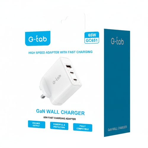 شاحن جداري جي تاب G-Tab GC651 بقوة 65 واط تقنية Ga...