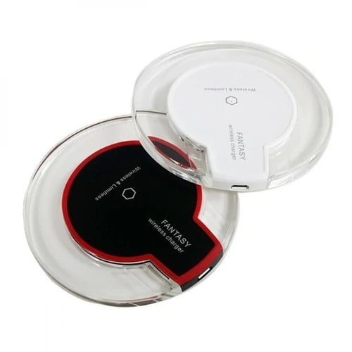 شاحن كيو اي لاسلكي لوحي فانتازي باضاءة لون ازرق كر...