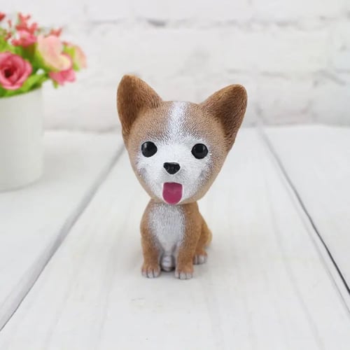 مجسم الكلاب المرحة بالراس الهزاز لتزيين التابلوه أ...