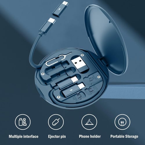 صندوق تخزيين كيبل ومحول USB، انواع متعددة للشحن، م...