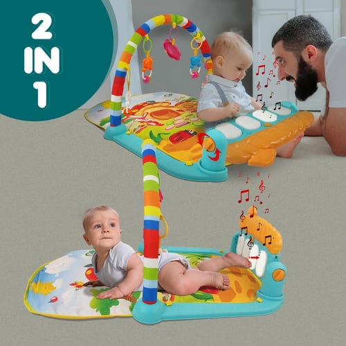 بساط لعب للأطفال الرضع مع لوحة مفاتيح موسيقية