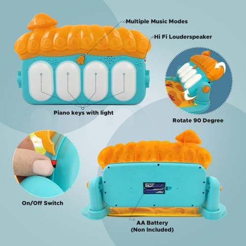 بساط لعب للأطفال الرضع مع لوحة مفاتيح موسيقية