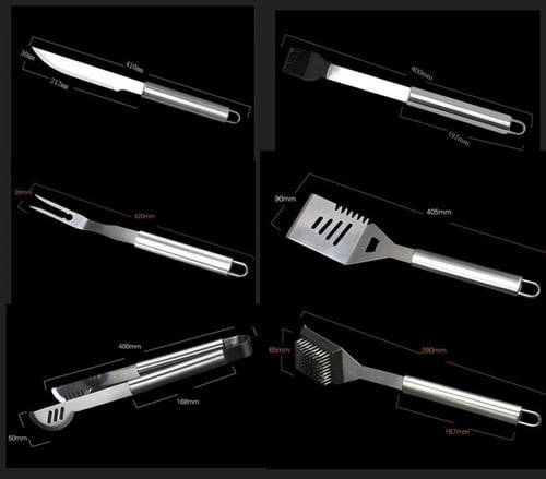 حقيبة ادوات شواء فاخرة - 8 قطع -