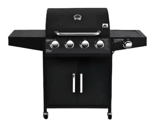 شواية غاز مع عين جانبية وحجرة تخزين سفلية