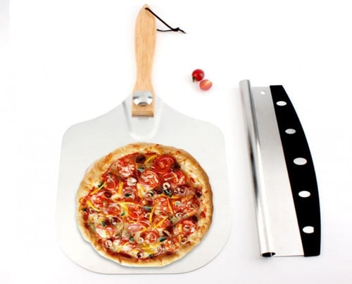 مجموعة حامل وقطّاعة البيتزا
