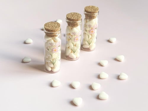 12 حبة - زجاجات حلاوة القلب مع الثيم