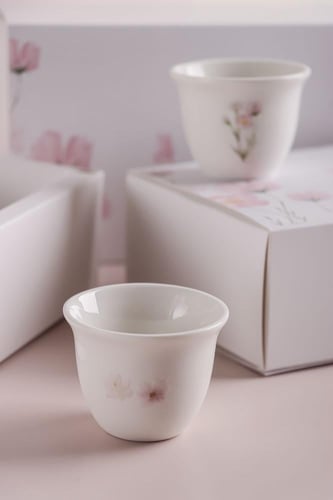 6 حبات - فناجيل القهوة السعودية مع طباعة الثيم