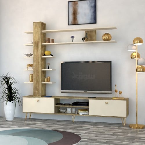 طاولة تلفزيون بيج مع خشبي 1- موديل tv07