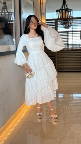 فستان كتان ناعم