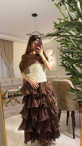 فستان سيلينا – Selina بيج معى بني