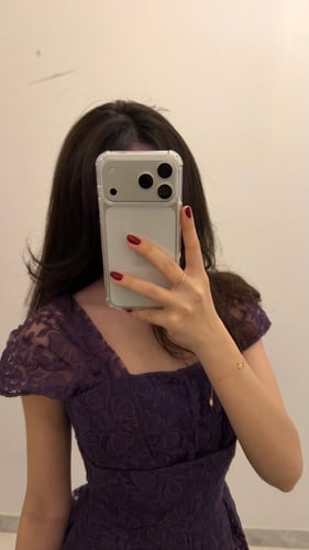 فستان ناعم خامة دانتيل ميدي