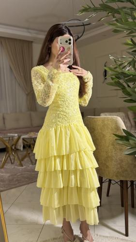 Lemon Limoncello Glow – فستان الوهج الليموني
