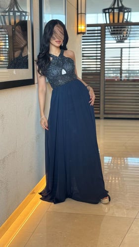 فستان شيفون تطريز