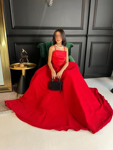 فستان احمر سهرة