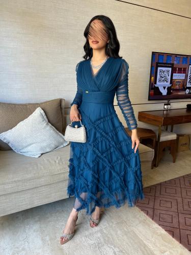 فستان تل ناعم