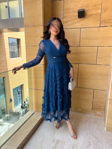 فستان تل ناعم