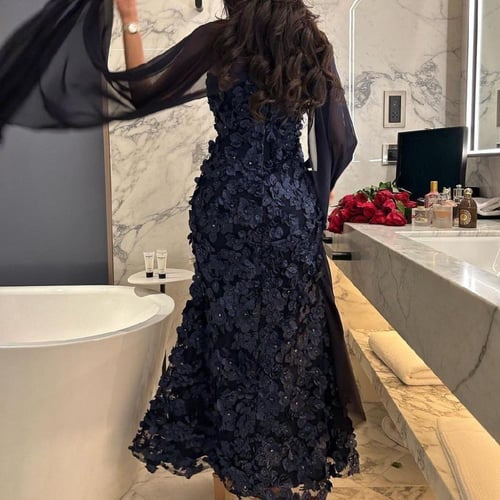 فستان تل كحلي