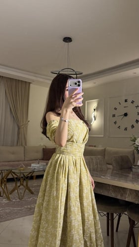 فستان “ندى الربيع” – Linen Elegance