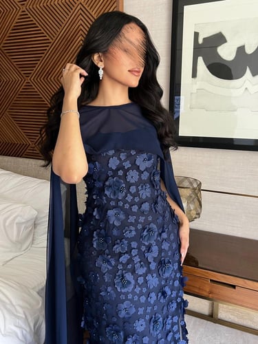 فستان تل كحلي