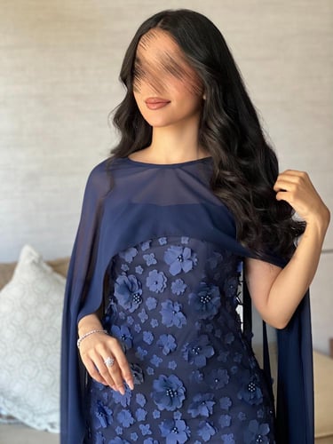 فستان تل كحلي