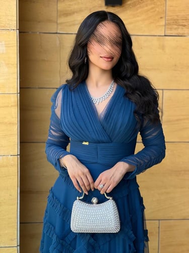 فستان تل ناعم