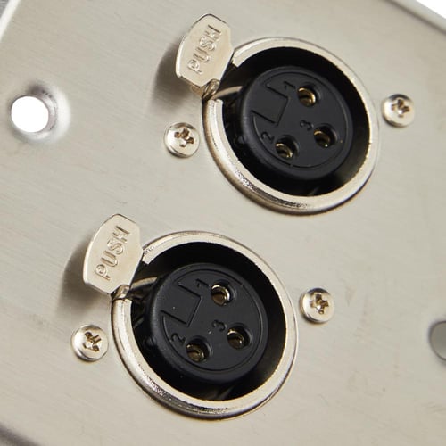 منفذ 2 مدخل مايكروفون لوحة الحائط موصل اشارة احترا...