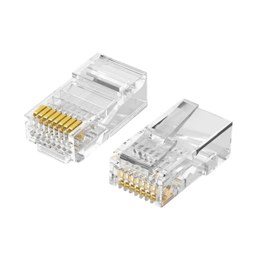 عبوة 100 قطع موصل لكابل شبكة Cat6/Cat5 RJ45 قابس إ...