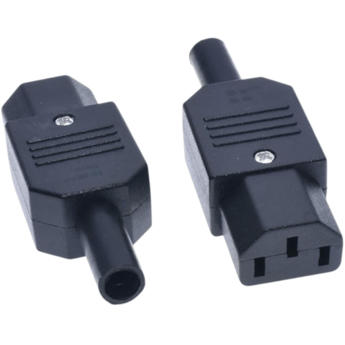 فيش كهرباء اسود موصل قابس سلك الطاقة 3 سنون Electr...