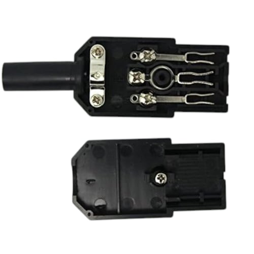 فيش كهرباء اسود موصل قابس سلك الطاقة 3 سنون Electr...