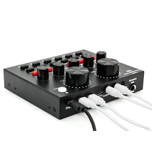 مكسر صوت مباشر V8 لأجهزة الموبايل والكمبيوتر أسود...