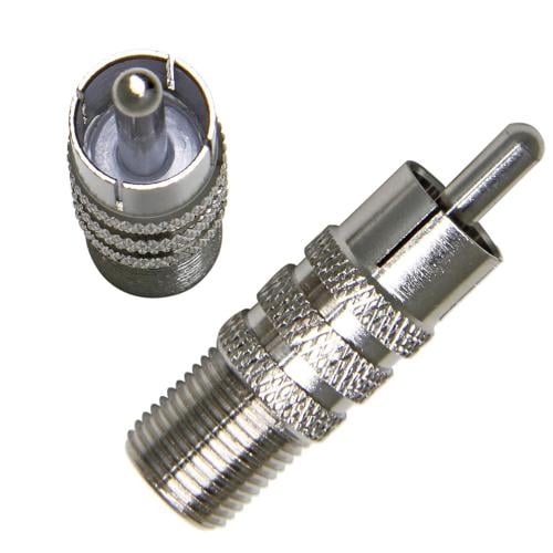 عبوة 10 قطع موصل كونكتور اديو تي في RCA Male to RF...