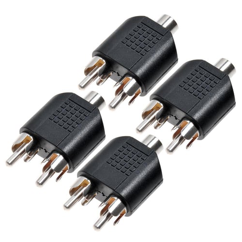 محول جاك RCA انثى إلى 2 RCA ذكر RCA Female to 2 Ma...