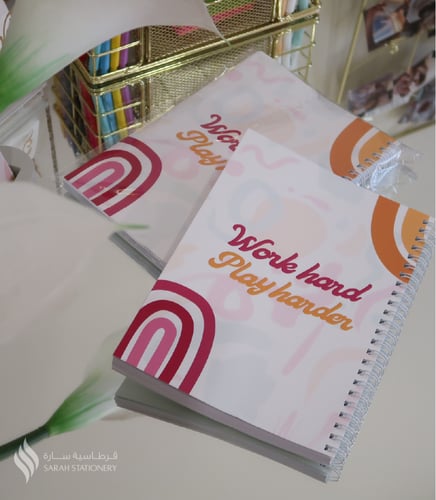 دفتر سلك (اصفر وزهري)