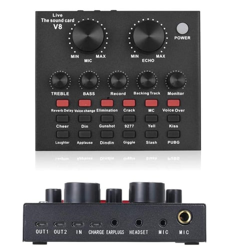 بطاقة الصوت الخارجية ميكروفون بطاقة الصوت البث الم...
