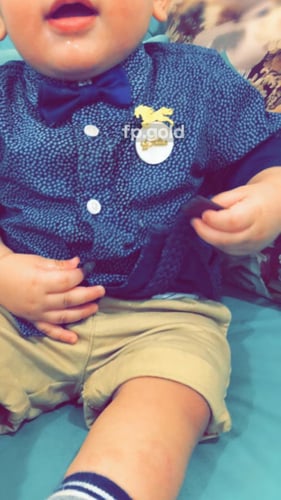 بروش صدف الحصان مطلي فضه المقاس الوسط