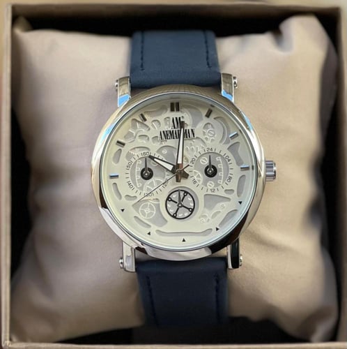 ساعة رجالية جلد