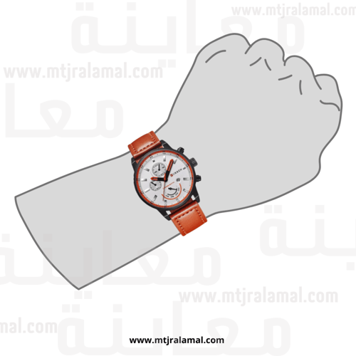 ساعة رجالية جلد