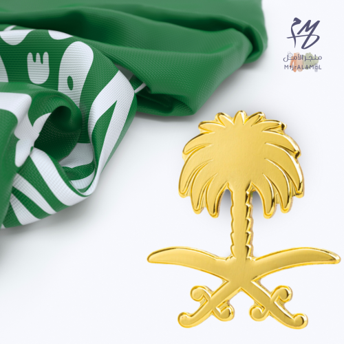 بروش سيفين ونخلة ذهبي