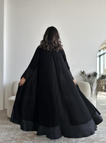 عباية كريب ملكي و جاكار بقصة نصف كلوش