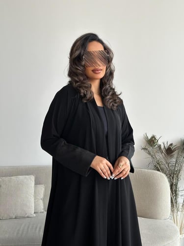 عباية كريب ملكي و جاكار بقصة نصف كلوش