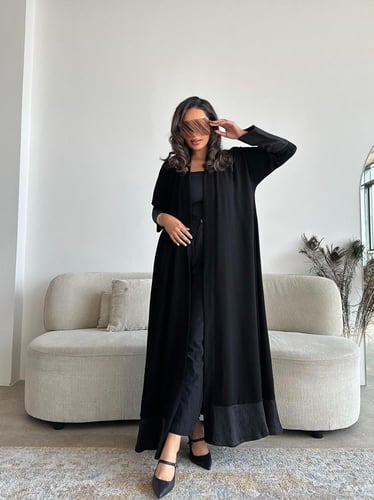 عباية كريب ملكي و جاكار بقصة نصف كلوش