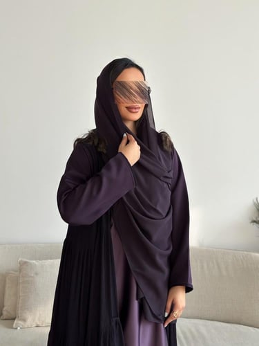 عباية كريب بليسيه بقصة كلوش