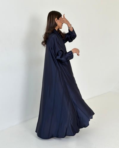 عباية كريب ياباني دبل فيس بقصة كلوش