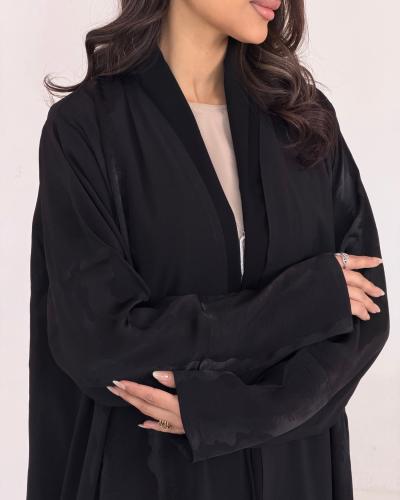 عباية حرير جاكار بقصة نصف كلوش